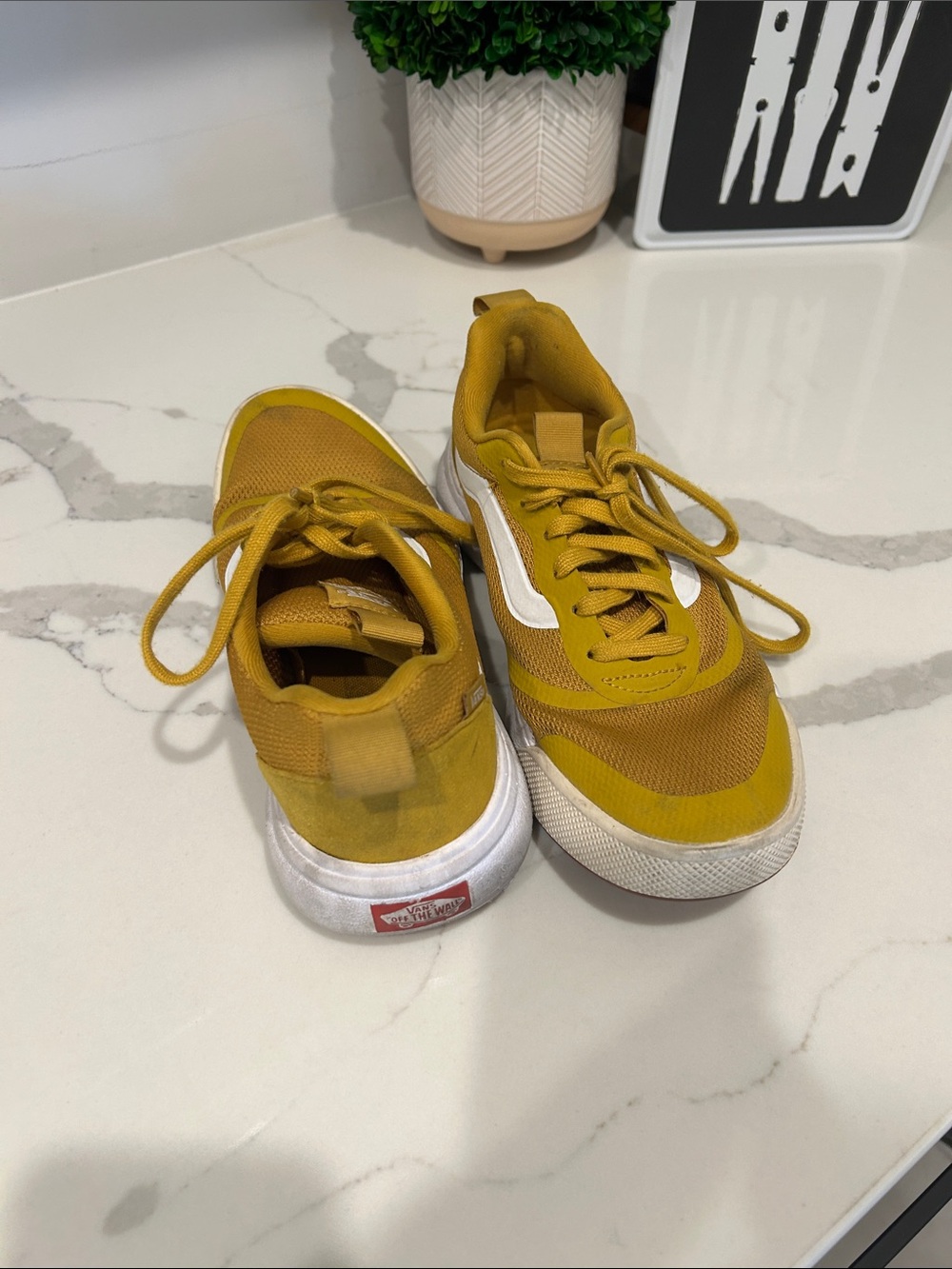 Vans Mustard Yellow Women's Lace-Up Sneakers